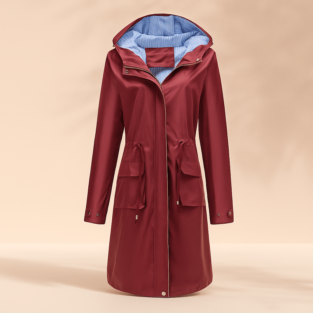 Waterproof Trench Coat - Knee-Length - Stylish Protection