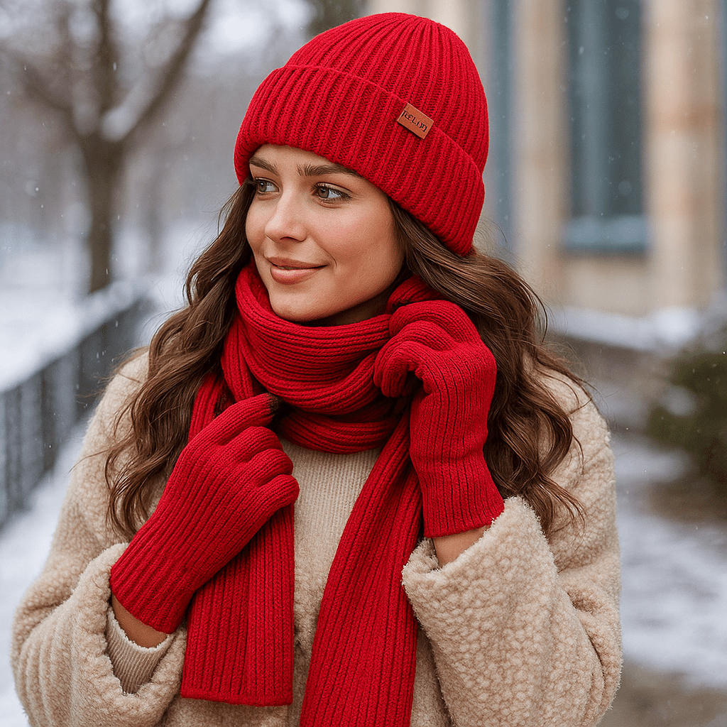 Cozy Winter Set - Hat - Scarf - Warm Gloves