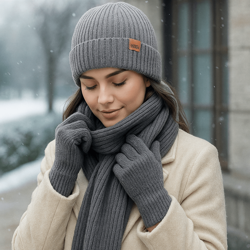 Cozy Winter Set - Hat - Scarf - Warm Gloves