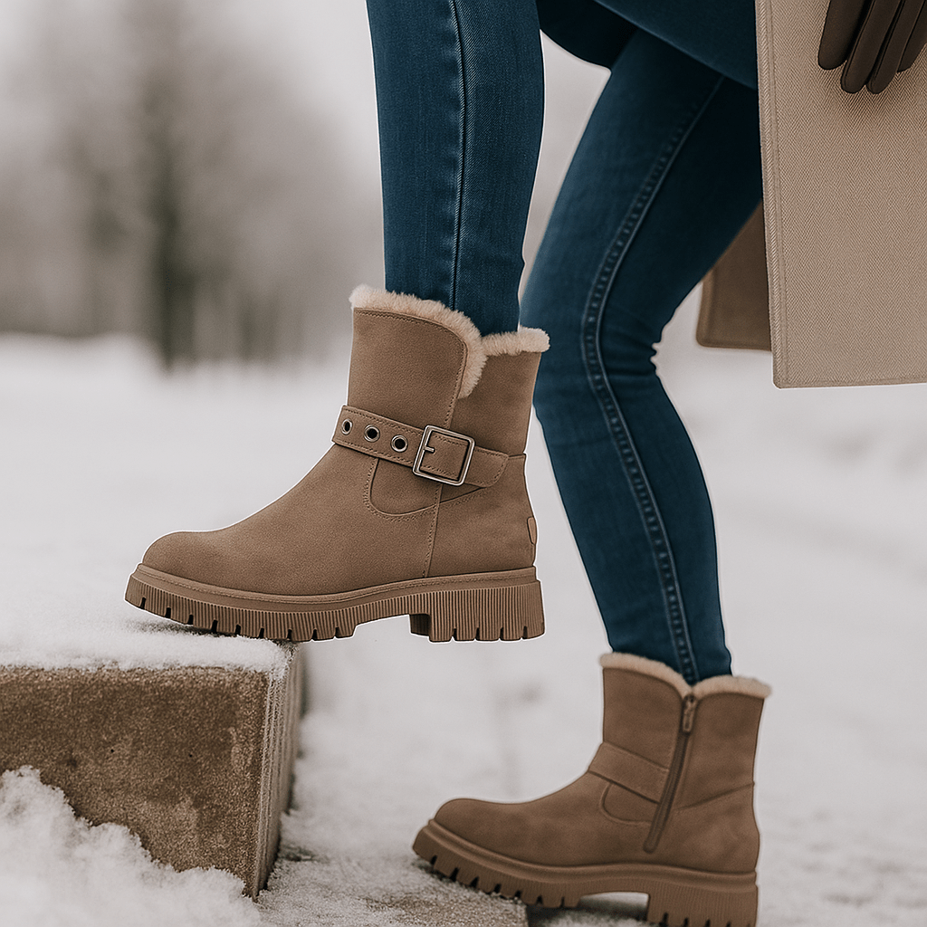 Winter Suede Ankle Boots - Chic Style - Thermal Comfort