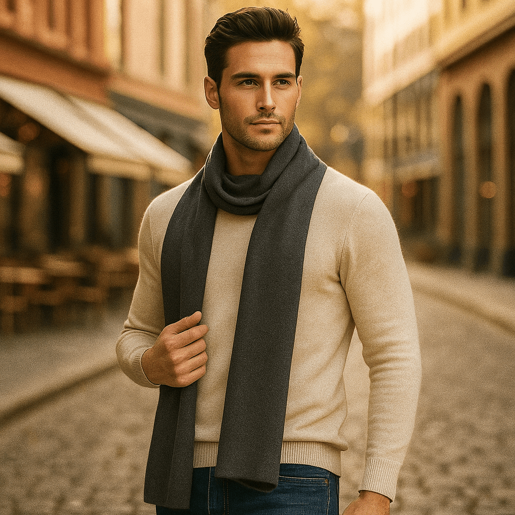 Men's Cashmere Scarf - Winter Warmth - Soft Luxury