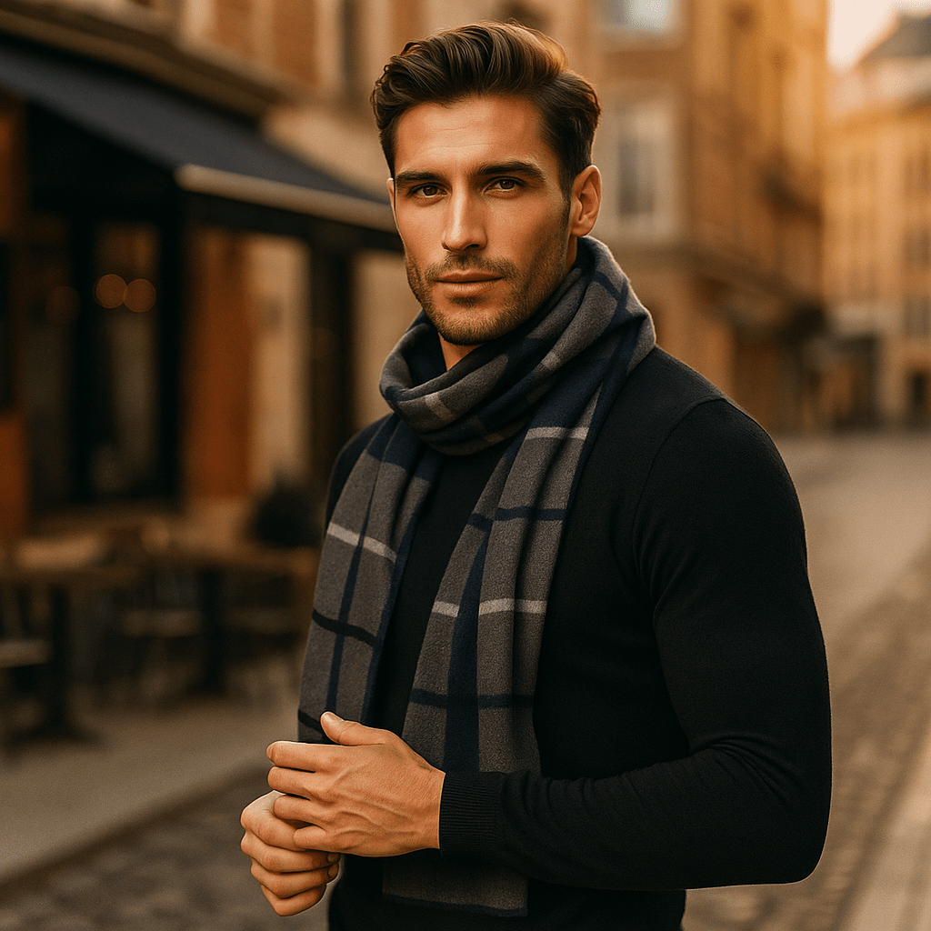 Men's Cashmere Scarf - Winter Warmth - Soft Luxury
