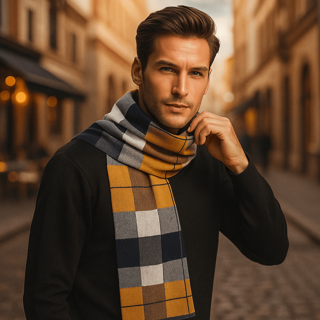 Men's Cashmere Scarf - Winter Warmth - Soft Luxury