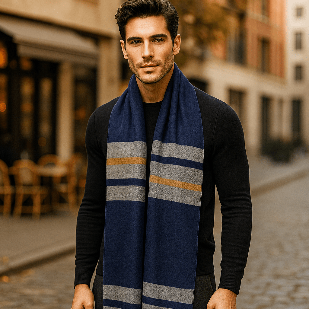 Men's Cashmere Scarf - Winter Warmth - Soft Luxury