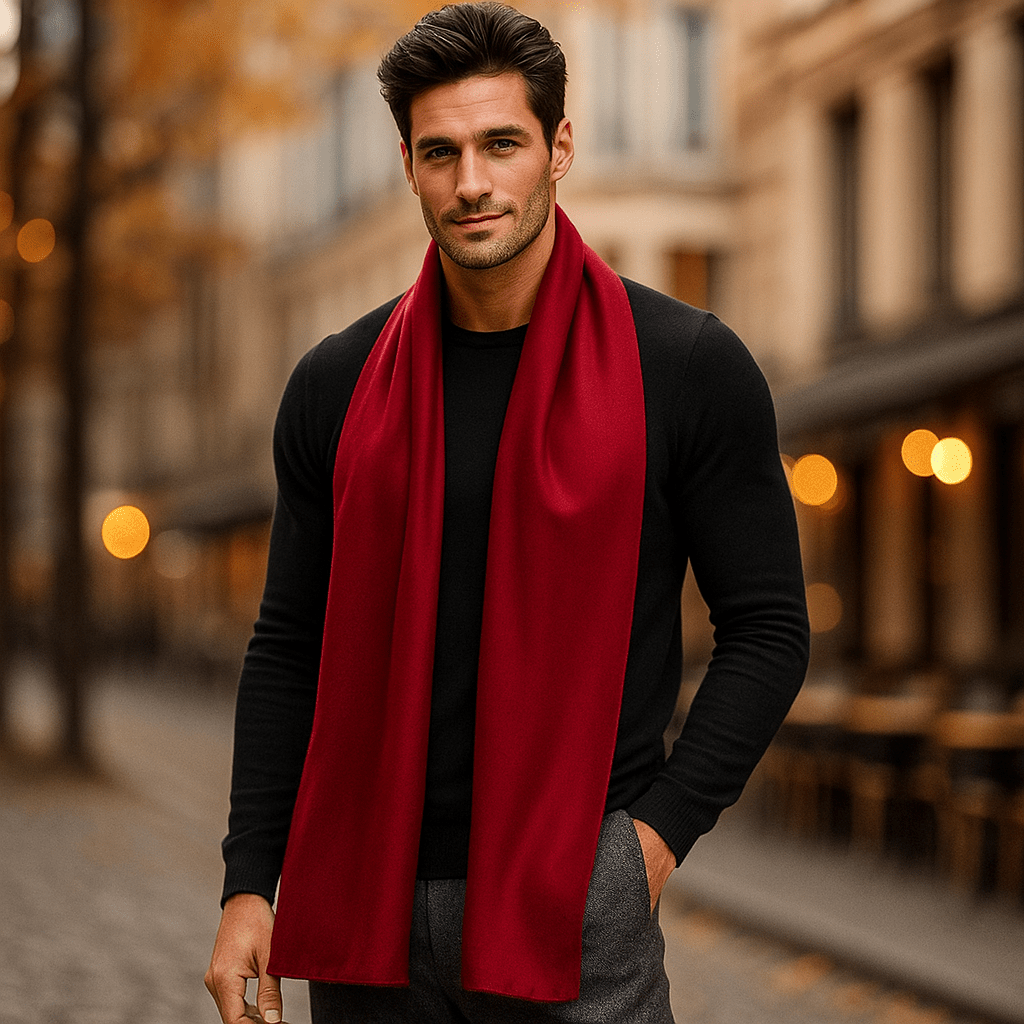Men's Cashmere Scarf - Winter Warmth - Soft Luxury