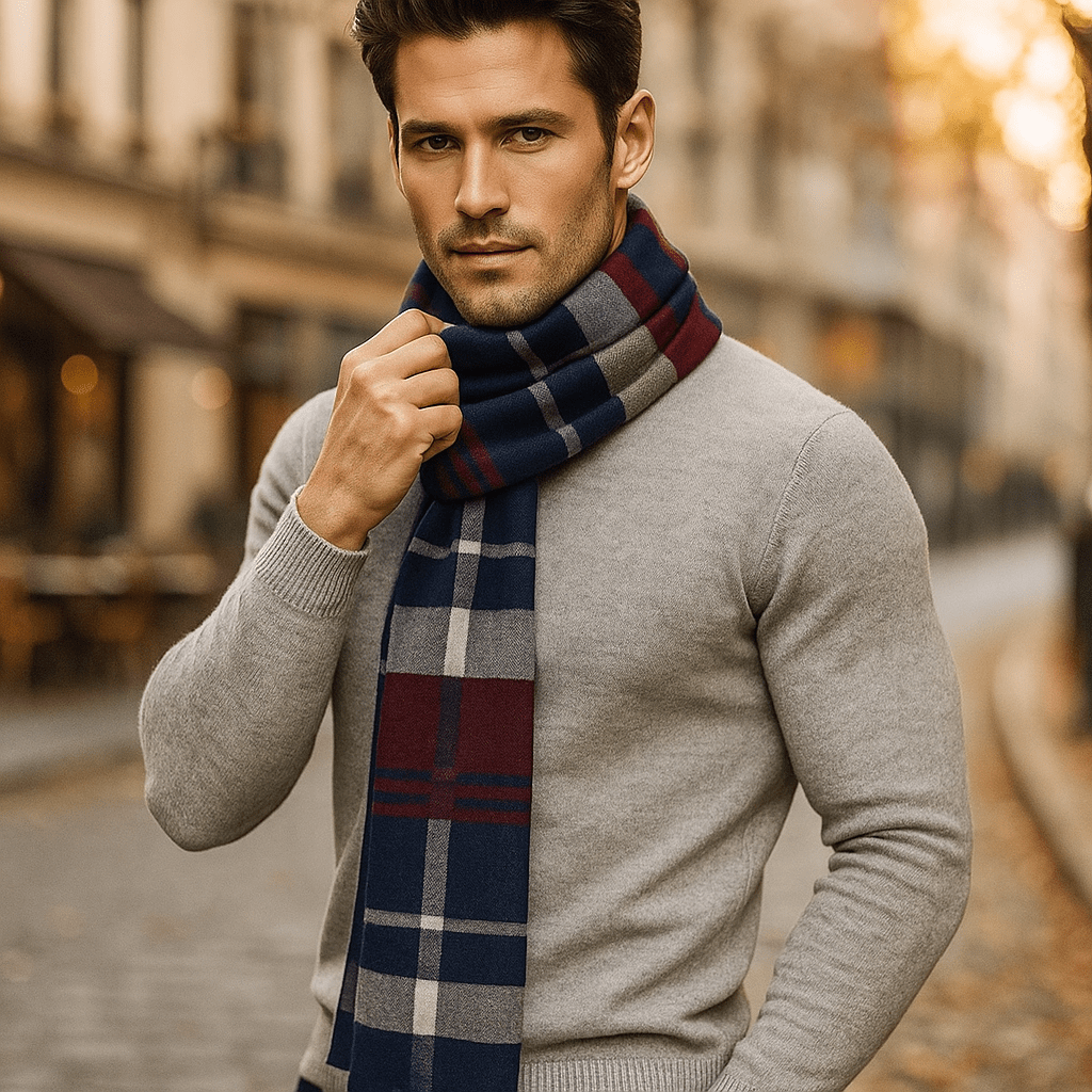 Men's Cashmere Scarf - Winter Warmth - Soft Luxury