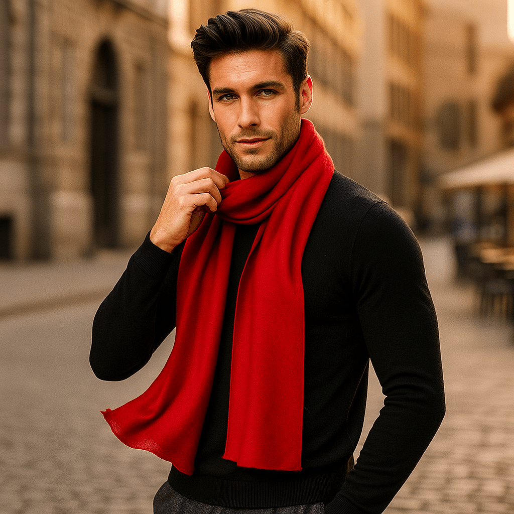 Men's Cashmere Scarf - Winter Warmth - Soft Luxury